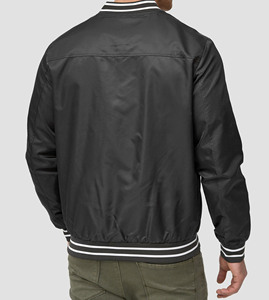 Crew neck Collar Quick Dry Breathable Custom Logo Letter Pattern Front College Unisex Black <b>Yellow</b> <b>Waterproof</b> Varsity <b>Jacket</b> - Product Image 4