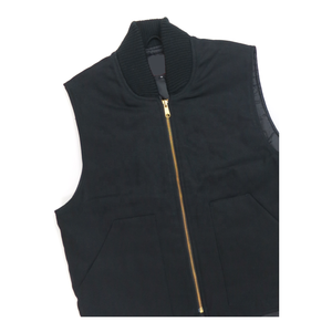 New Arrival <b>Men's</b> <b>Black</b> V-neck Button Stand Collar <b>Vest</b> Breathable Windproof Casual Spring Outer Wear Polyester Wadding Pockets - Product Image 5