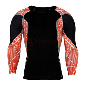 Best Material Men <b>Compression</b> <b>Shirts</b> Breathable Spandex/Nylon <b>Custom</b> Logo Fitness Wear New <b>Design</b> Made in Pakistan 2026 - Product Image 1