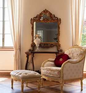 Mesa de entrada clásica de forma ovalada curvada a mano, diseño antiguo, mesa de entrada con superficie de madera, mueble para pasillo, entrada, sala de estar - Product Image 3