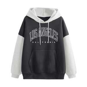 Sudadera con Capucha de Invierno para Hombre, Tejido de Mezcla de Seda/Algodón, Corte Holgado, Diseño con Bloques de Color, Impresión Serigráfica, Servicio OEM, 400 Gramos - Product Image 1