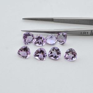 8mm Naturel Rose De France Rose Améthyste À Facettes Coeur Coupe Pierres Précieuses En Vrac VVS Clarté Améthyste Pierre De Naissance Bijoux Au Meilleur Prix - Product Image 4