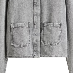 Chaqueta vaquera vintage para mujer, manga larga, con botones, estilo casual, corte holgado, ligera, para primavera y otoño, estilo urbano - Product Image 5