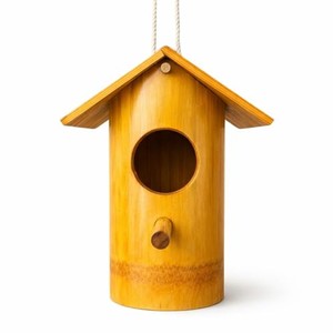 Nichoir pour oiseaux tropicaux ventilé en lattes de bambou, vente en gros |   Fait main Naturel - Product Image 2