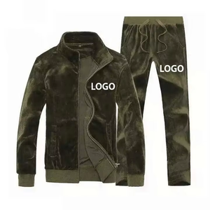 Conjunto Deportivo de Terciopelo para Hombre y Mujer, Chaqueta y Pantalones Deportivos, Color Rojo, Ecológico - Product Image 3