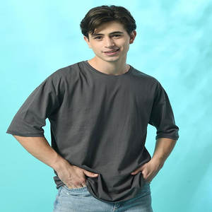 Camisetas de Gimnasio para Hombre, Holgadas, con Hombros Descubiertos, Cuello Redondo, Antiarrugas, para Entrenamiento al Aire Libre, Cómodas, de Algodón - Product Image 4