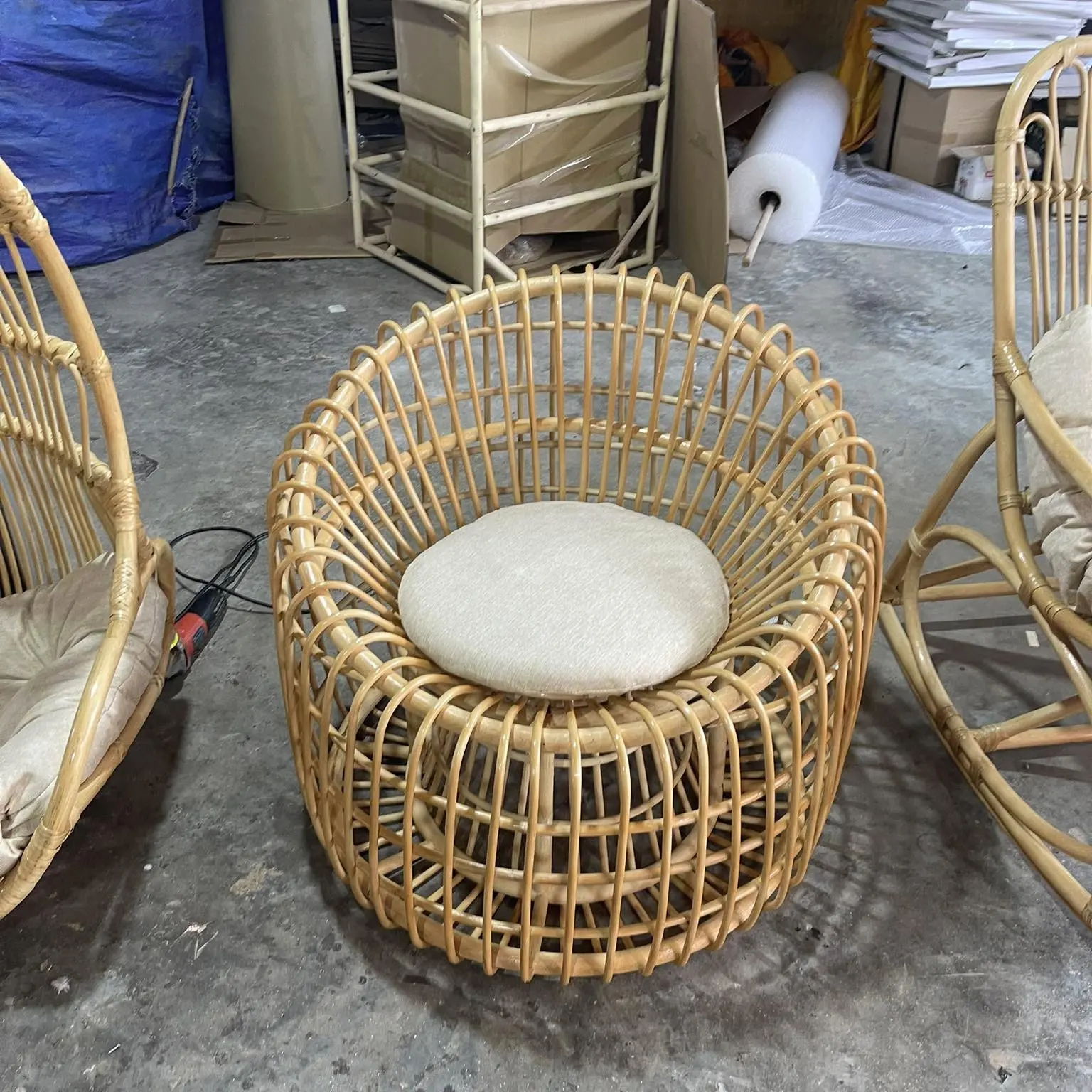 Rattan Rattan asılı sallanan sandalyeler yeni modern Rattan masa dayanıklı sandalye Rattan