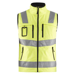 Gilet de sécurité haute visibilité réfléchissant, vêtement de travail avec poches, fermeture éclair, imperméable, pour hommes et femmes, en maille, pour la construction nocturne - Product Image 5