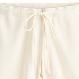 Women’s Fine Knit Drawstring <b>Shorts</b> Custom Sports <b>Lounge</b> <b>Shorts</b> Soft Stretch Fabric Elastic Waist Comfortable Lightweight Casual - Product Image 3