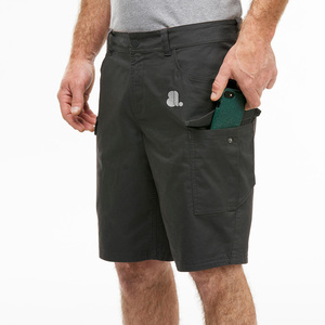 Pantalones Cortos Cargo Negros para Hombre, Cintura Alta, Cierre con Cordón, Secado Rápido, Poliéster, para Exteriores, con Bolsillos, Logotipo Frontal - Product Image 4