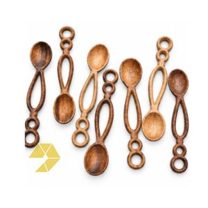 Lot de 2 cuillères en bois artisanales, ustensiles de cuisine décoratifs, personnalisables, variées, vendues par lot, cuillères artistiques très demandées - Product Image 1