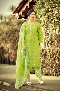 New Designer Pure Cotton Alia Cut <b>Kurti</b> with Embroidery Sikvans Work Ready Made <b>Kurti</b> Set for Women - Product Image 4