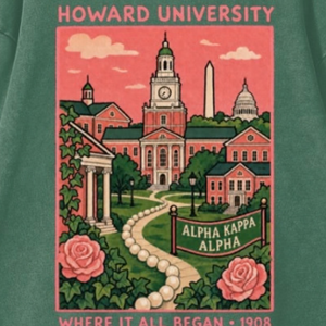   เสื้อสเวตเชิ้ตคอกลมสีเขียวสำหรับผู้หญิง ลายกราฟิก แขนยาว สไตล์ Sorority  ลำลอง แฟชั่นสตรีทแวร์ - Product Image 6