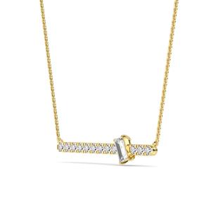 Colgante de diamante cultivado en laboratorio con corte baguette de 0.64 CTW, oro amarillo de 18K, joyería fina para mujer, regalo de compromiso nupcial. - Product Image 6