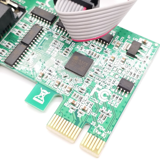 PCIE 2 Port Serial Expansion Card, PCI Express to Industrial DB9 Serial RS232 COM Port Adapter for Desktop PC