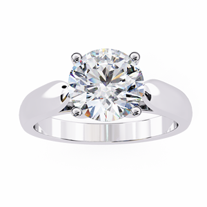 Bague de mariage en diamant de laboratoire de qualité supérieure, taille coussin |   Bague de fiançailles solitaire en or 10 carats |   Certifié IGI Luxe Tendance - Product Image 1