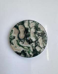 Esfera de Reloj de Ágata Musgosa Natural Verde con Patrón de Musgo Natural Redonda de 28.5mm - Product Image 4