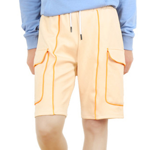 Shorts Deportivos de Algodón 100% Ecológicos, Tejidos, de Cintura Media con Cordón Ajustable, Transpirables, Impermeables, Color Sólido, ODM - Product Image 1