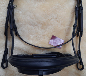 Brida de caballo de cuero de calidad superior, con diadema acolchada suave y banda para la nariz - Product Image 3