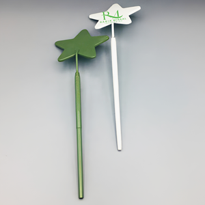 Miroir à cils en forme d'étoile de Rabia Miraal Industries, couleur verte et blanche, avec impression de logo personnalisé - Product Image 2