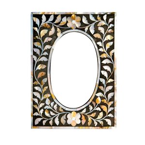 Rustic <b>White</b> Pearl Inlay <b>Frame</b> for Modern & Traditional Homes Eco Friendly Mother of Pearl Inlay Natural Crafts - Product Image 1