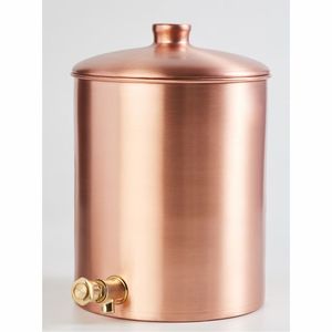 Ensemble distributeur d'eau artisanal en cuivre pur, écologique, antimicrobien, thérapeutique Ayurveda, finition martelée, carafe en cuivre pour la maison - Product Image 4