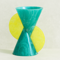 Planteur coloré fait à la main de vase de fleur de résine pour la maison et le bureau