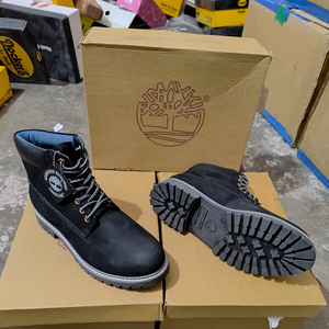 Bottes de désert occidentales pour hommes, bottes légères à la cheville, dessus en cuir véritable, imperméables, respirantes, antidérapantes, confortables, à lacets - Product Image 1