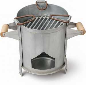Parrilla de Carbón de Acero Inoxidable con Rejilla Extraíble - Product Image 1