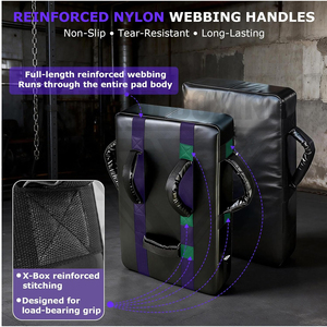 Equipo de Entrenamiento de Artes Marciales, Escudo de Patadas de Cuero con Doble Costura para Muay Thai y MMA, Objetivo de Boxeo de PVC para Entrenamiento de Artes Marciales - Product Image 6