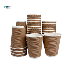 Vaso de Papel Ecológico de Pulpa Única, Biodegradable, Resistente a Fugas, Ideal para Cafeterías, Gran Venta - Product Image 1