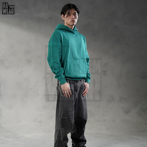 Sweat à capuche tendance pour homme, streetwear, uni, avec poche, pull-over pour homme, design personnalisé, prix d'usine OEM, approvisionnement en gros - Product Image 3