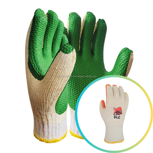 Guantes de seguridad de hilo de algodón polivinílico de origen indonesio Logotipo personalizable de Palma de goma para protección industrial - Product Image 3