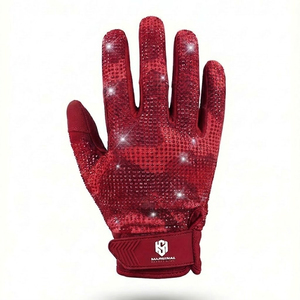 Guantes de Fútbol Americano de Alto Rendimiento con Pedrería, Estilo Duradero, Impresión Digital, Guantes de Fútbol Americano con Pedrería para Hombre - Product Image 1