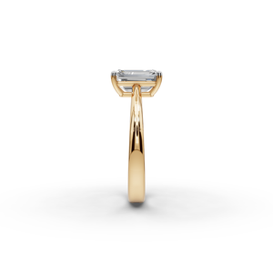 Bague solitaire en diamant de laboratoire taille émeraude 2 TCW, bijou élégant et luxueux - Product Image 3