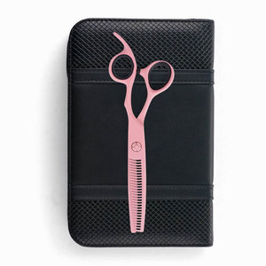 Ciseaux à effiler roses en acier inoxydable pour barbier, ciseaux de coiffure pour salon, outils de coupe et de coiffage des cheveux - Product Image 1