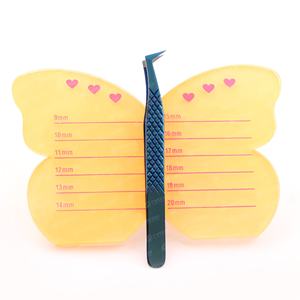 Pinzas de extensión de pestañas de acero inoxidable japonés de alta calidad Durable no corrosivo Color azul Volumen de fibra puntiaguda - Product Image 4