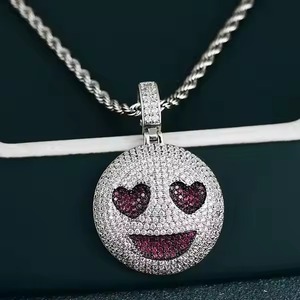 Fashion <b>Forward</b> White Gold Plated Pendant with Brilliant Stone Inspired Charm Unisex Jewelry for Modern Styling - Product Image 2