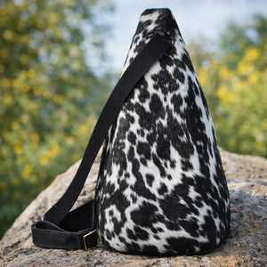 Premium Hair On Leather Crossbody <b>Sling</b> Bag Women Cowhide <b>Shoulder</b> Bag Trendy Fashion Wholesale LHSB-0007 - Product Image 4