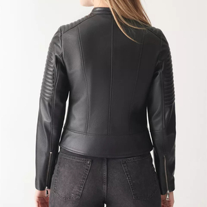 Ventes chaudes - Automne-hiver - Vêtements pour femmes - Mode - Manteau à manches en cuir de différentes couleurs pour femmes - Vestes courtes pour femmes pour l'automne - Product Image 3
