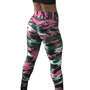 High Elastic Waist <b>Camo</b> Spandex Yoga <b>Leggings</b> Stretchy Breathable Full Length Activewear for <b>Gym</b> Running 6XL - Product Image 2