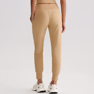 Pantalon de sport à séchage rapide pour femme, jogging d'entraînement, pantalon de survêtement à taille élastique et chevilles côtelées, prix bas - Product Image 3