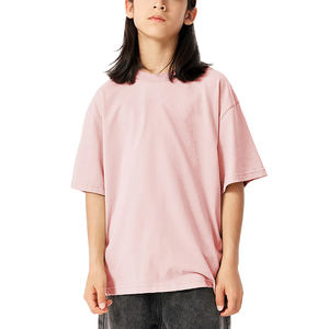 Camiseta de Jersey Extra Grande Personalizada de Alta Calidad, 100% Algodón, Lisa, de Color Sólido, para Niñas y Niños - Product Image 3