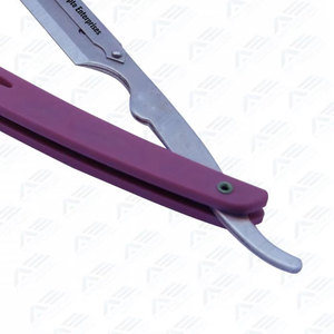 Navaja de Afeitar Manual Rosa de Hoja Recta Plegable para Barbería, Cuchillo de Afeitar Profesional con Mango Liso de Apto Enterprises - Product Image 3