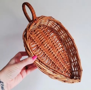 Cesta de Mimbre en Forma de Hoja, Tejida a Mano, para Mesa, Organizador de Tocador, Encimera de Cocina, Almacenamiento Decorativo y Exhibición - Product Image 1