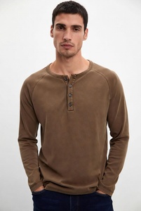 Camisa de algodón de manga larga para hombre, corte regular, con botones, estilo clásico, ropa formal - Product Image 1
