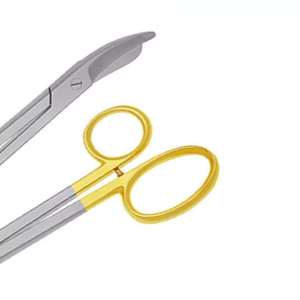 Ciseaux chirurgicaux Lister pour bandages, avec manche jaune, lame en acier inoxydable, 24 cm, pour usage médical en salle d'opération - Product Image 2