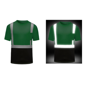 เสื้อก่อสร้างสะท้อนแสงแขนสั้นสำหรับคนงานก่อสร้าง ผ้าโพลีเอสเตอร์ 100% คุณภาพสูง ขายส่ง - Product Image 4