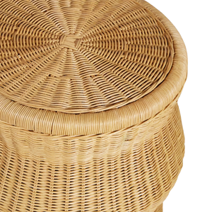 Mesa de Centro de Ratán Natural Hecha a Mano, Mesa Auxiliar Boho Minimalista, Mueble de Salón con Acentos Tejidos en Mimbre Sostenible - Product Image 3