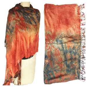 Elegante Bufanda de Viscosa Tie & Dye para Adultos, Chal de Moda de Lujo Ligero y Suave para Mujer, Estilo Étnico - Product Image 1